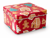 Gingerbread Square Christmas Cookie Tin 12cm