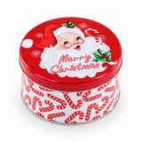 Santa Candycane Christmas Cookie Tin