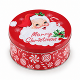 Santa Candycane Christmas Cookie Tin