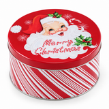Santa Candycane Christmas Cookie Tin