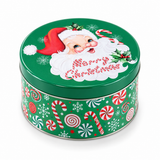 Santa Candycane Christmas Cookie Tin