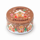 Gingerbread Round Christmas Cookie Tin