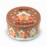 Gingerbread Round Christmas Cookie Tin