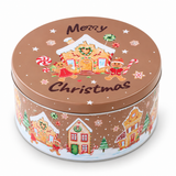 Gingerbread Round Christmas Cookie Tin