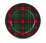 Tartan Christmas Metal Tray 33 cm