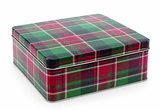 Tartan Square Christmas Cookie Tin