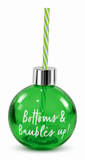Christmas Booze Bauble Cup with Straw