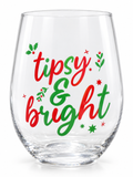 Printed Christmas Stemless Glass 550 mL