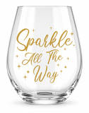 Gold Christmas Stemless Glass 550 mL
