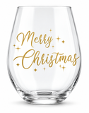 Gold Christmas Stemless Glass 550 mL