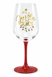 Christmas Glitter Stem Wine Glass