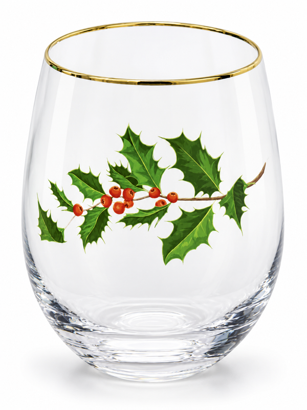 Christmas Botanical Stemless Glass 550 mL
