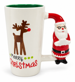 Tall Christmas Character Handle Mug