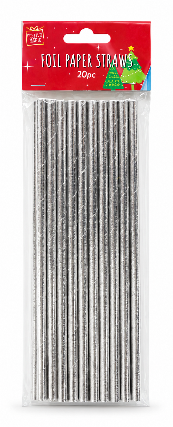 Foil Paper Straws 20 Pack