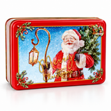 Traditional Christmas Rectangle Cookie Tin