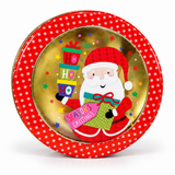 Round Christmas Cookie Tin