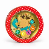 Round Christmas Cookie Tin