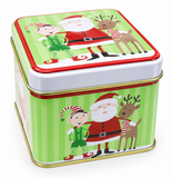 Mini Square Christmas Storage Tin
