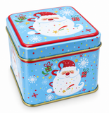 Mini Square Christmas Storage Tin