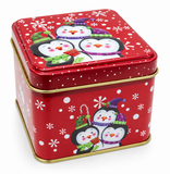 Mini Square Christmas Storage Tin