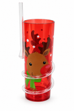Christmas Spiral Straw Tumbler 400 mL