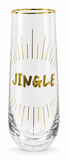 Gold Christmas Stemless Bubbly Glass