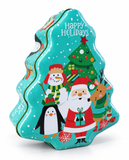 Christmas Tree-Shaped Cookie Tin