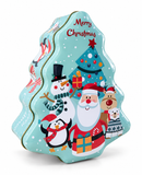 Christmas Tree-Shaped Cookie Tin