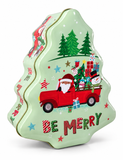 Christmas Tree-Shaped Cookie Tin
