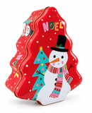 Christmas Tree-Shaped Cookie Tin