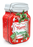 Jar-Shaped Christmas Cookie Tin