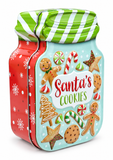 Jar-Shaped Christmas Cookie Tin