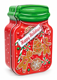 Jar-Shaped Christmas Cookie Tin