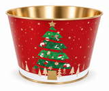 Printed Christmas Metal Bucket – 10.5cm
