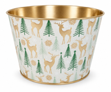 Printed Christmas Metal Bucket – 10.5cm