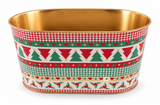 Printed Christmas Metal Tub – 19.5cm