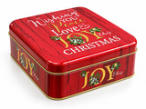 Embossed Christmas Cookie Tin