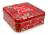 Embossed Christmas Cookie Tin