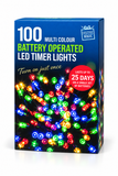 Battery-Operated Fairy Lights with Timer – 100 Lights