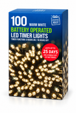 Battery-Operated Fairy Lights with Timer – 100 Lights