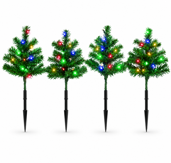 Christmas Tree Path Lights – 4 Piece Set