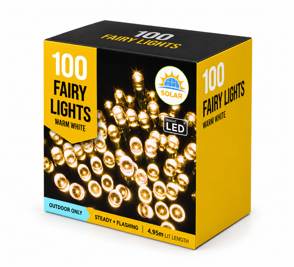 Solar LED Fairy Lights 100 – Warm White