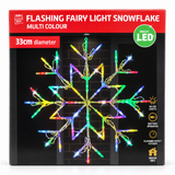 Battery-Operated LED Snowflake 33 cm