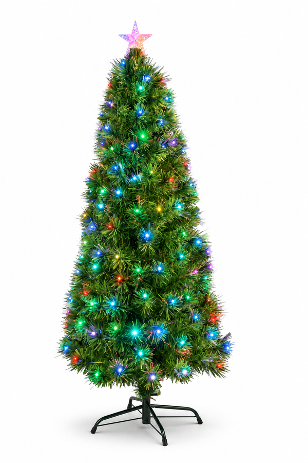 Colour-Changing LED Fibre Optic Christmas Tree 150 cm