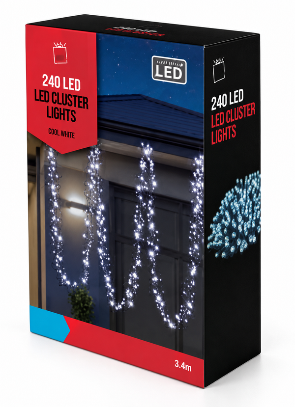 LED Cluster Lights 240 – Cool White