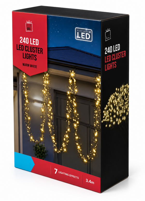 LED Cluster Lights 240 – Warm White
