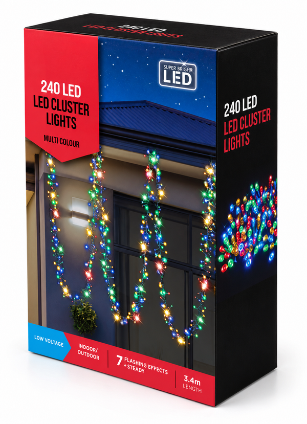 LED Cluster Lights 240 – Multicolour