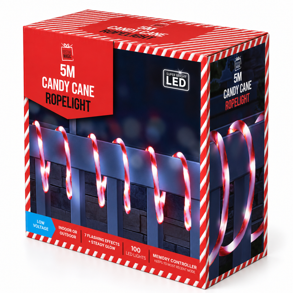 LED Candy Cane Rope Light 5 m