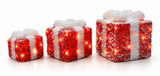 Snowy LED Christmas Presents – 3 Piece Set