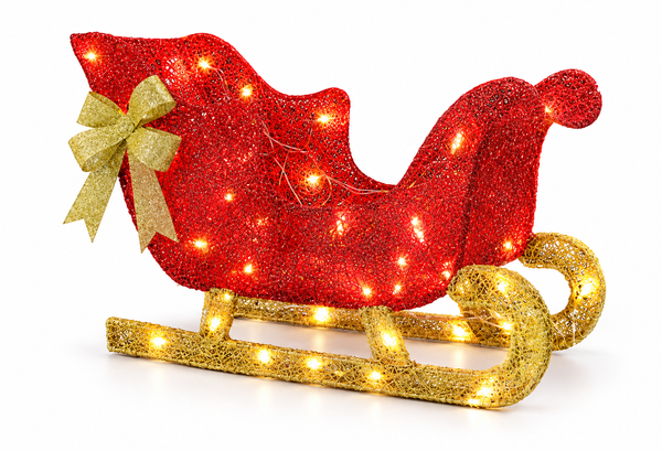 LED Glitter-Thread Sleigh 60 cm